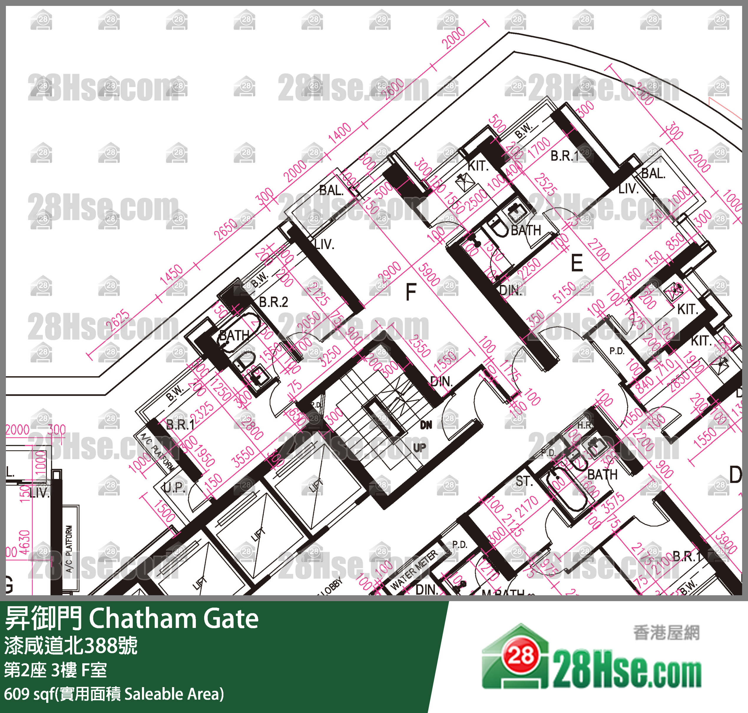 昇御門 第2座3樓 F室 平面圖