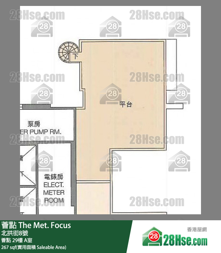 薈點 薈點29樓 A室 平面圖
