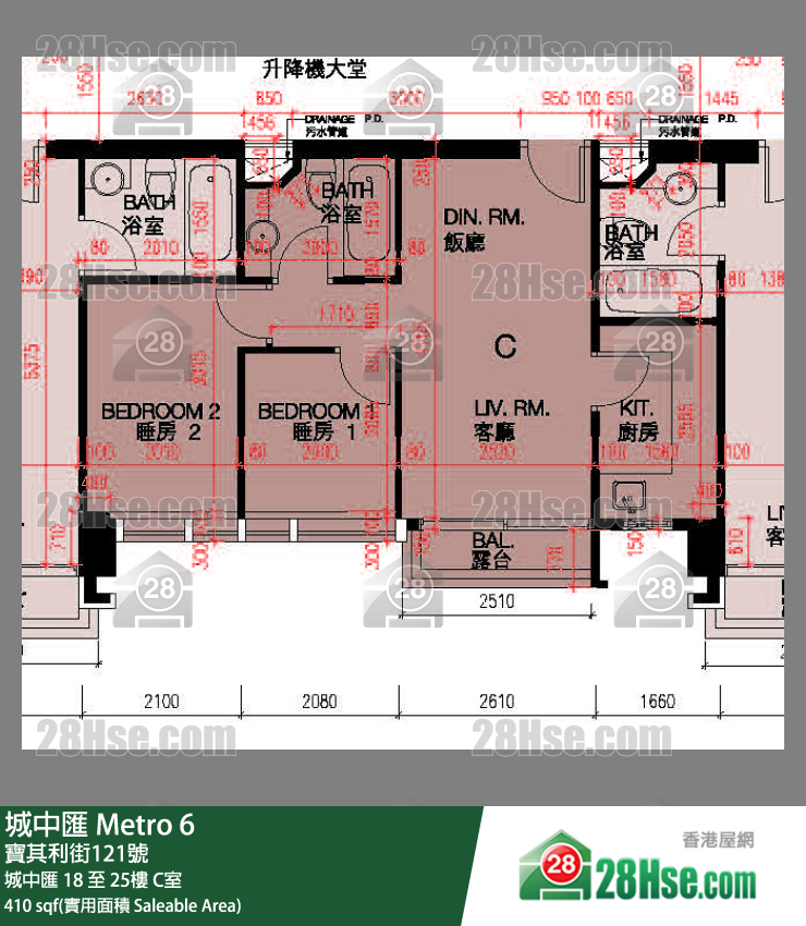 城中汇 城中汇19楼 C室 平面图
