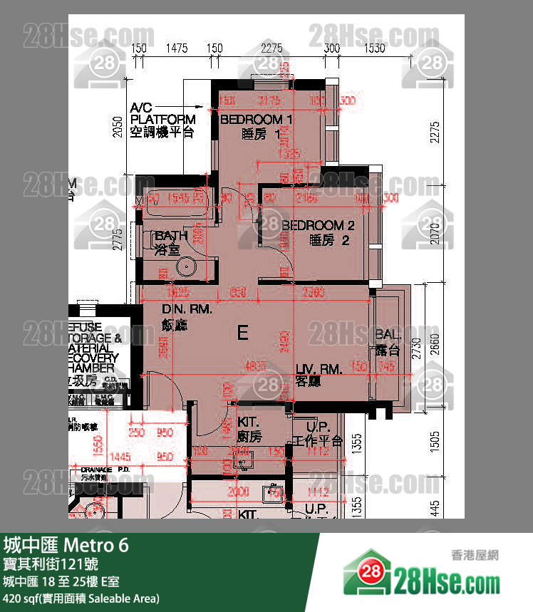 城中汇 城中汇22楼 E室 平面图