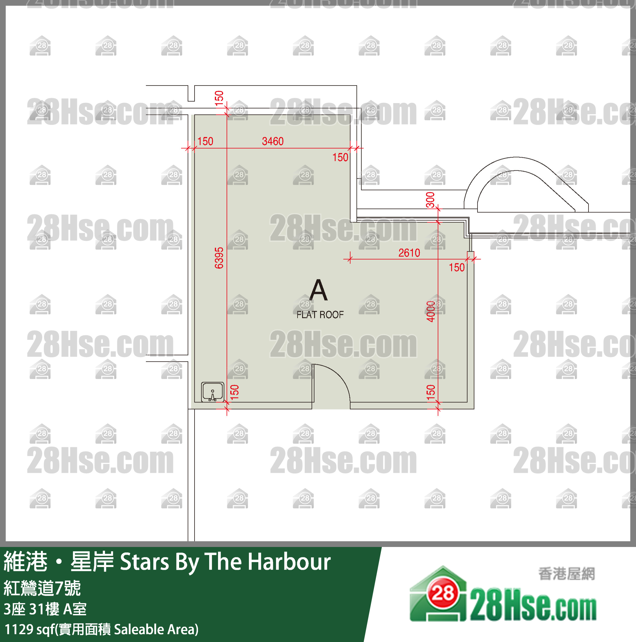 維港星岸 大廈3座31樓 A室 平面圖