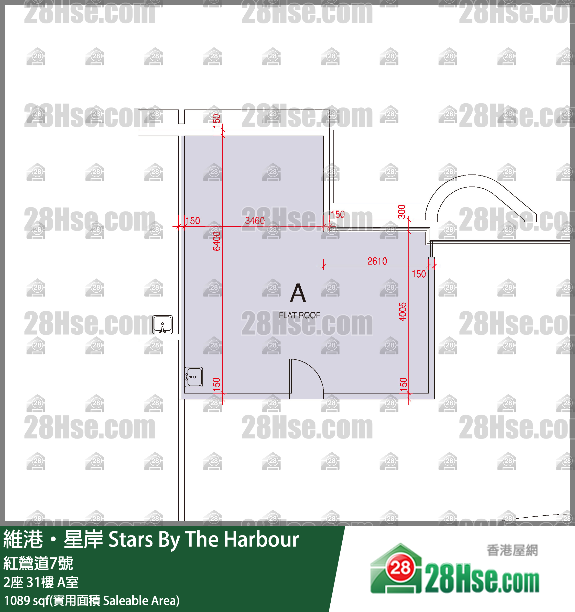 維港星岸 大廈2座31樓 A室 平面圖