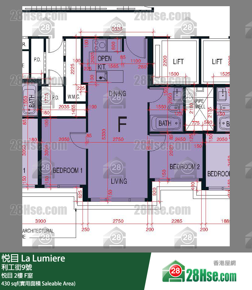 悅目 悅目 2樓 F室 平面圖