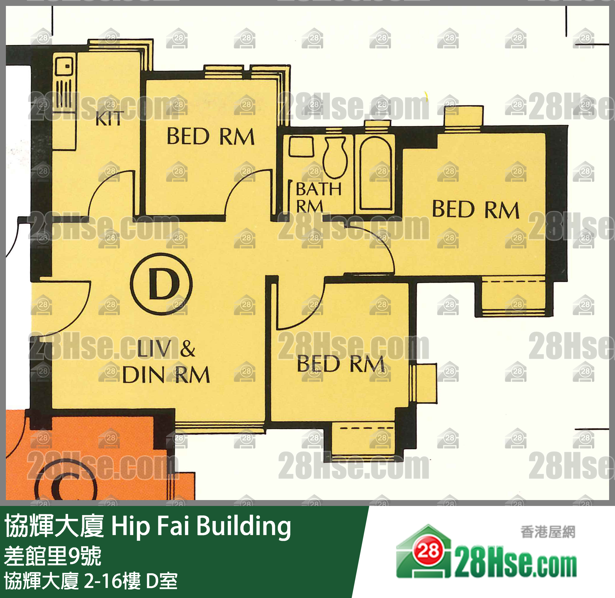 协辉大厦 协辉大厦12楼 D室 平面图