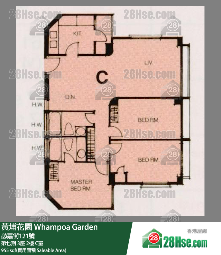 黃埔花園 第七期3座2樓 C室 平面圖