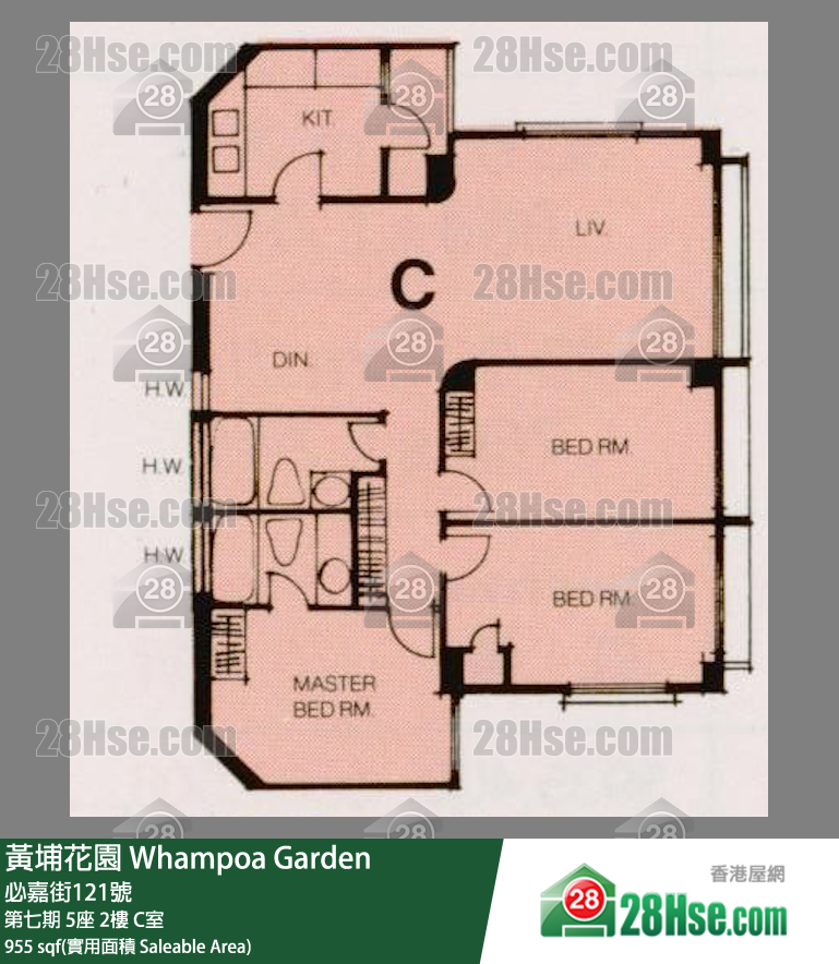黃埔花園 第七期5座2樓 C室 平面圖