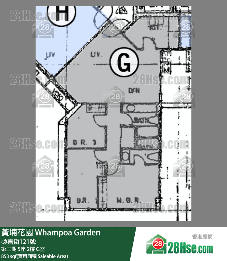 黃埔花園 第三期5座2樓 G室 平面圖