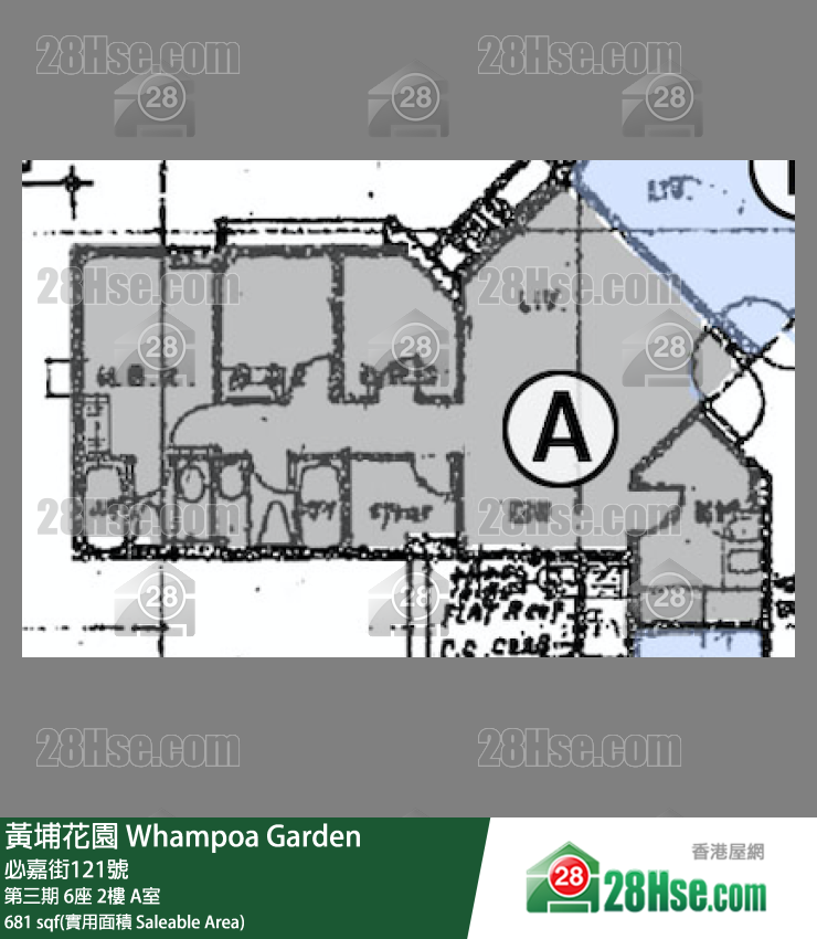 黃埔花園 第三期 6座 2樓 A室 平面圖