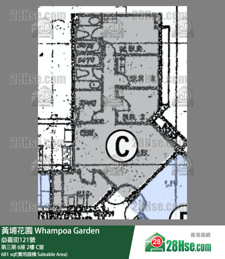黃埔花園 第三期6座2樓 C室 平面圖