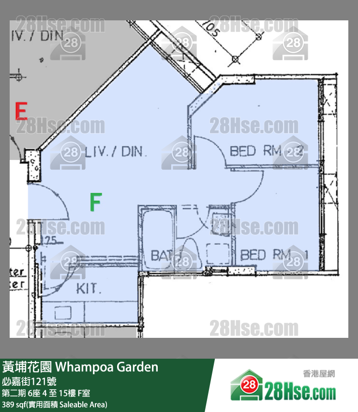 黃埔花園 第二期6座7樓 F室 平面圖