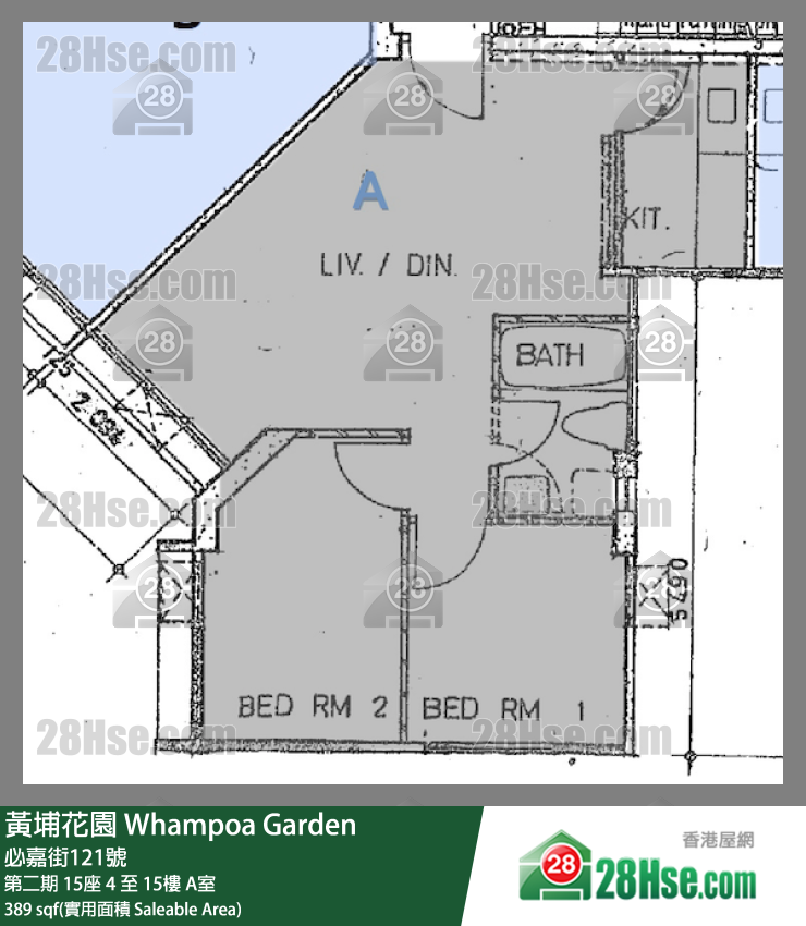 黃埔花園 第二期15座10樓 A室 平面圖