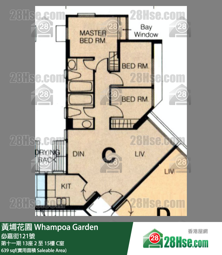 黃埔花園 第十一期13座4樓 C室 平面圖