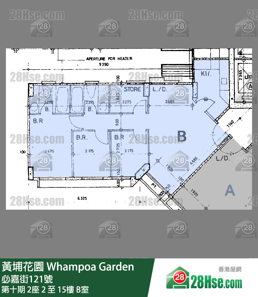 黃埔花園 第十期2座10樓 B室 平面圖