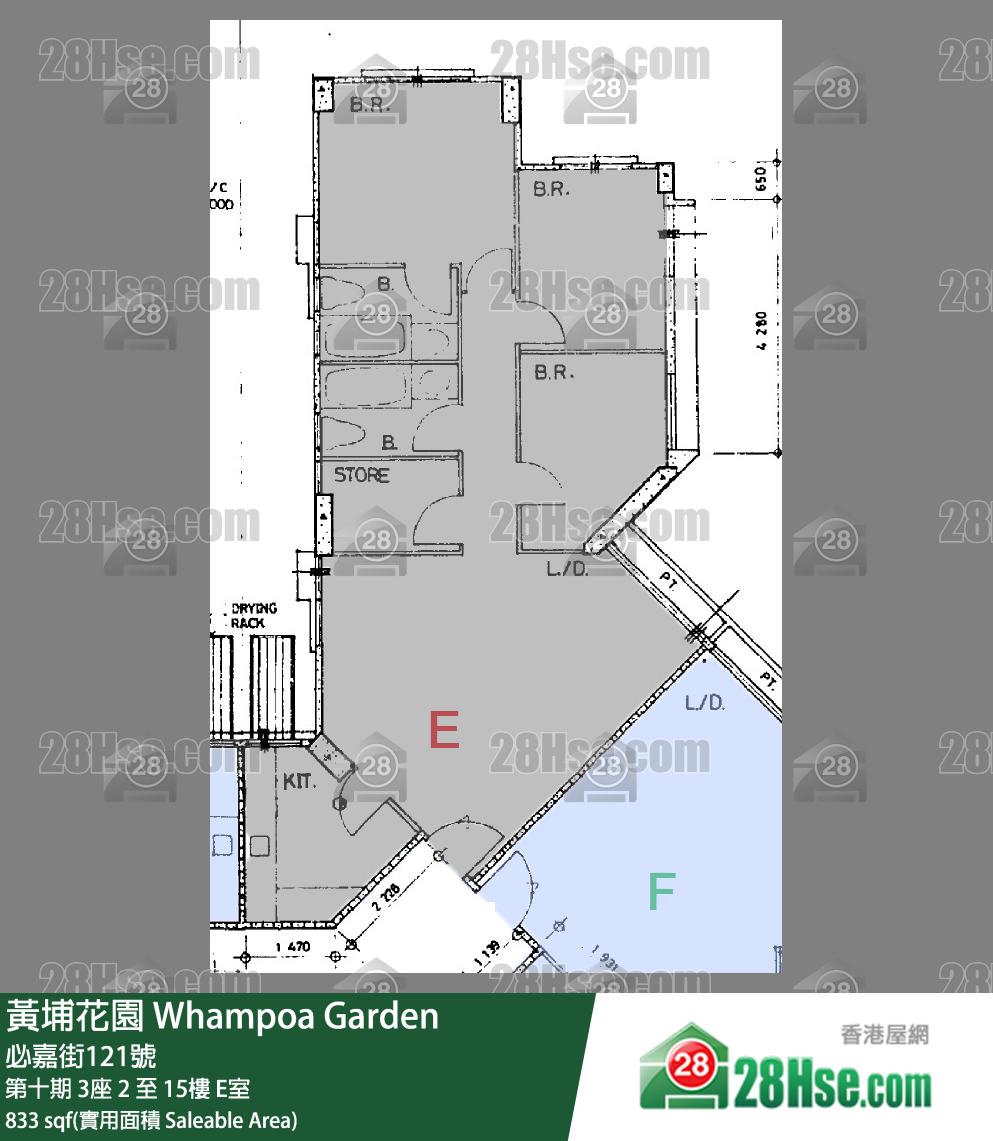 黃埔花園 第十期3座6樓 E室 平面圖