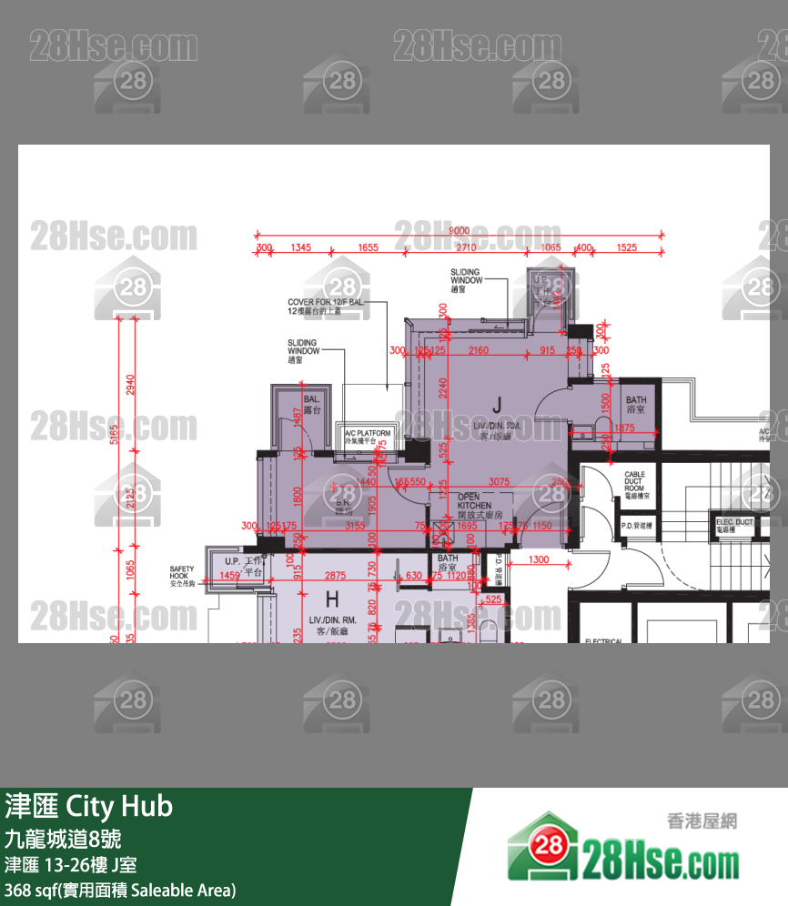 津匯 單位平面圖(由 28Hse 提供)