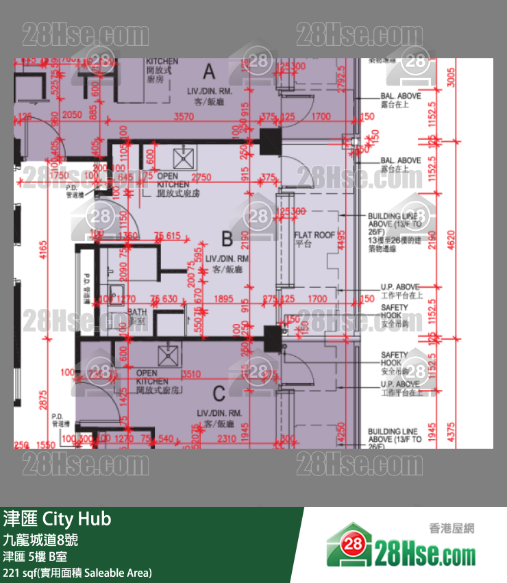津匯 津匯 5樓 B室 平面圖