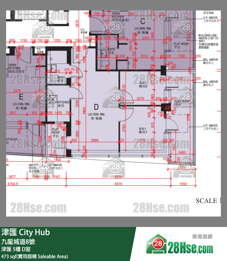 津匯 津匯 5樓 D室 平面圖