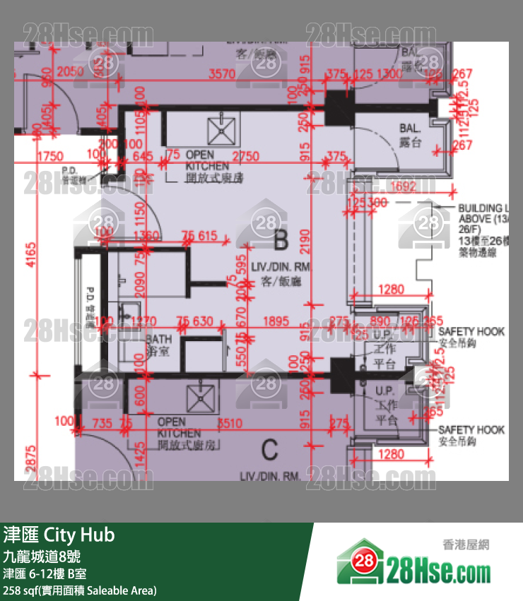 津匯 津匯 6樓 B室 平面圖