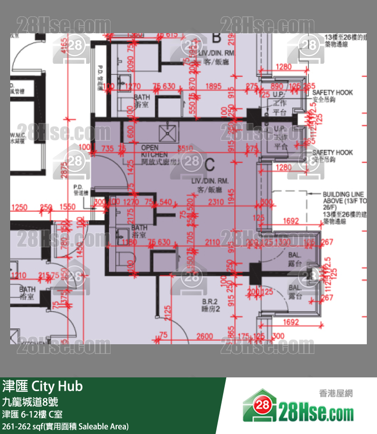 津匯 津匯 7樓 C室 平面圖