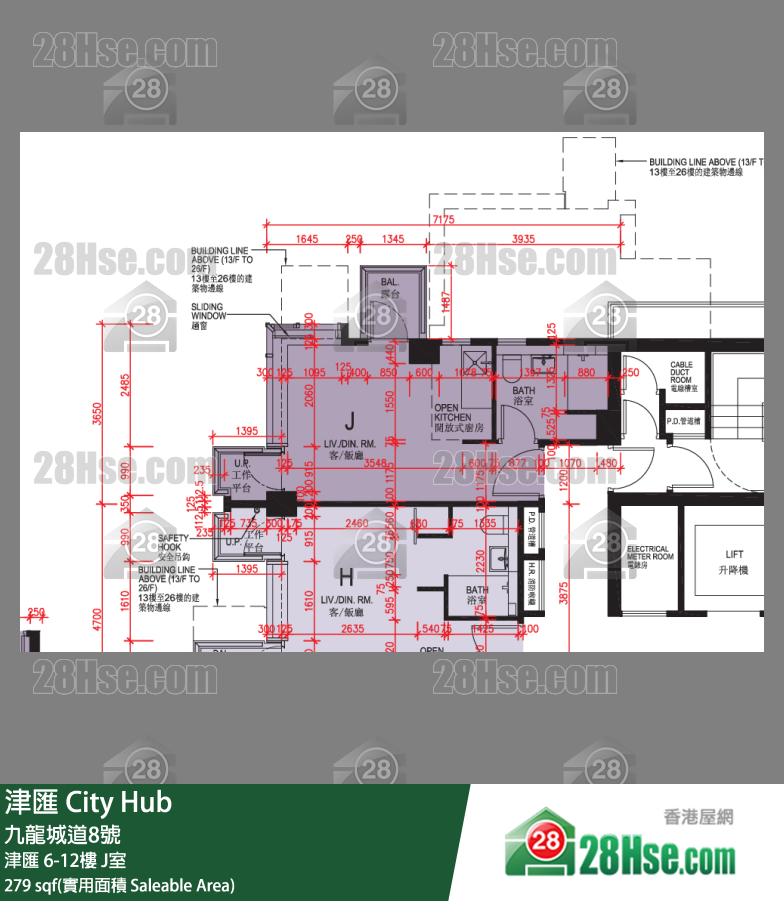 津匯 津匯 12樓 J室 平面圖
