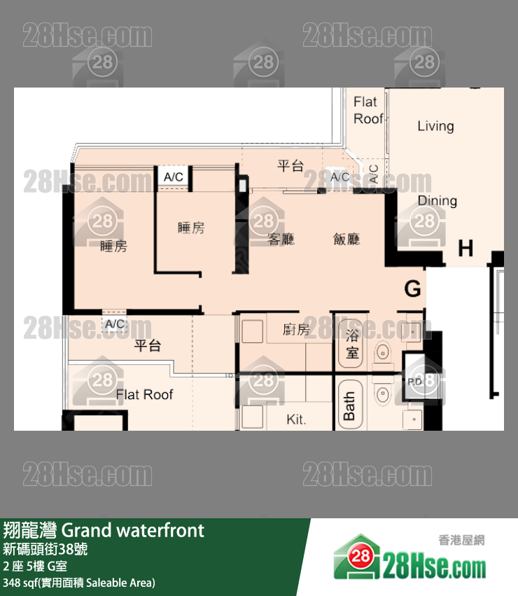 翔龍灣 2 座5樓 G室 平面圖