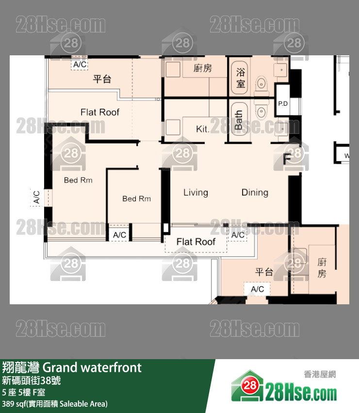 翔龍灣 5 座5樓 F室 平面圖