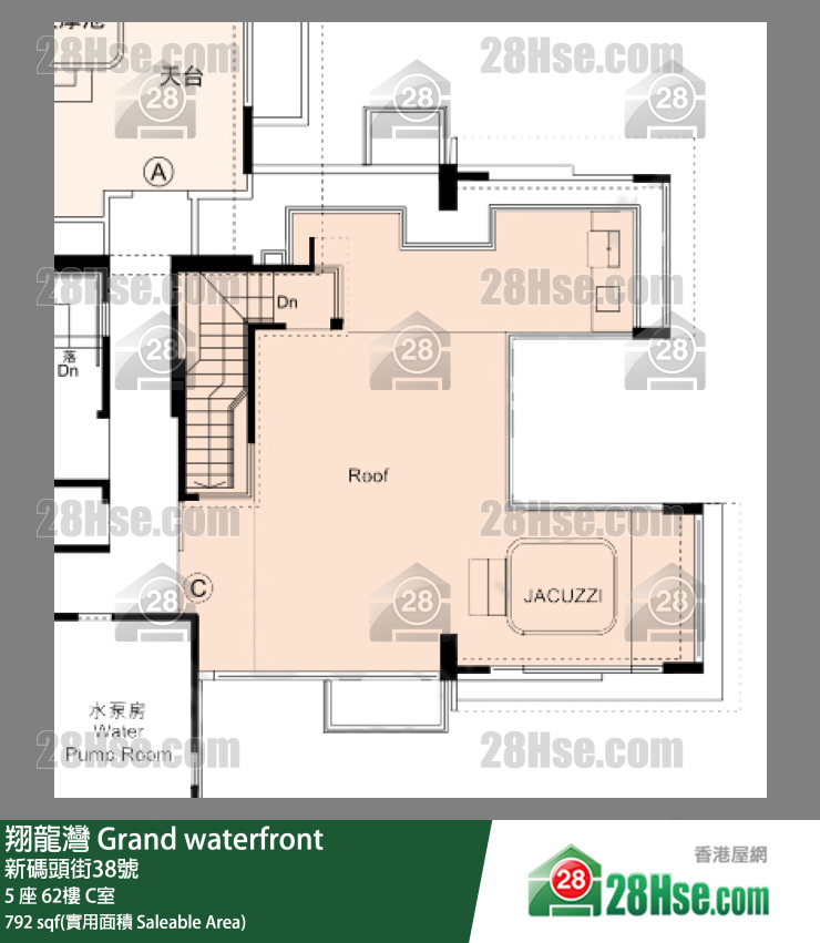翔龍灣 5 座62樓 C室 平面圖