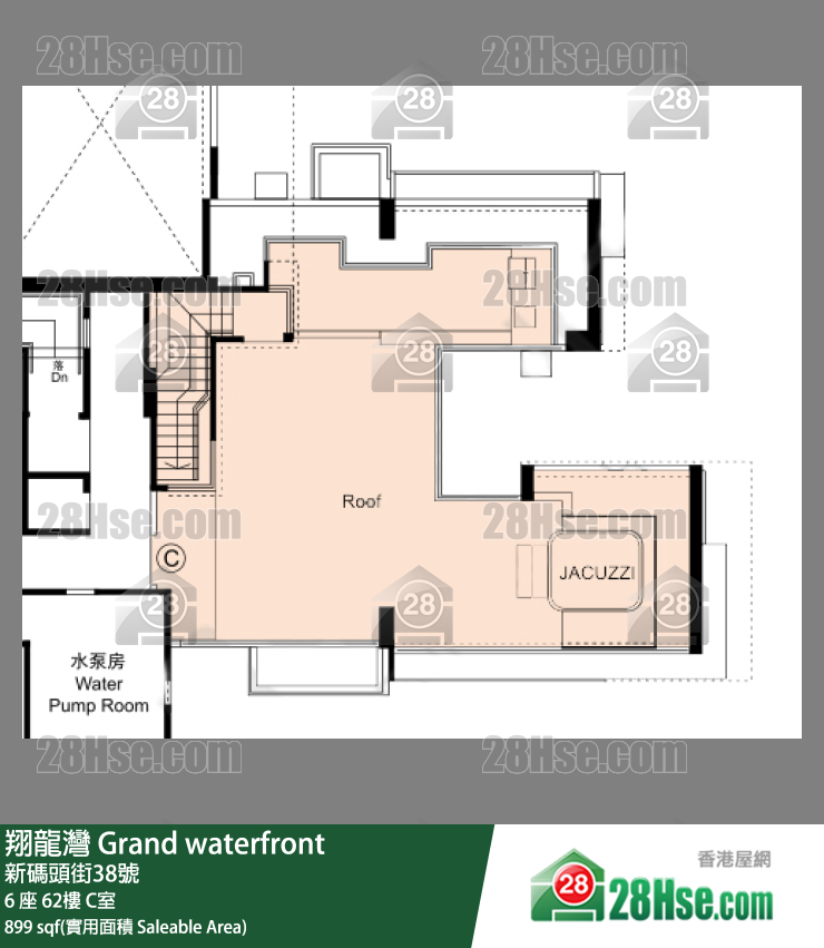 翔龍灣 6 座62樓 C室 平面圖