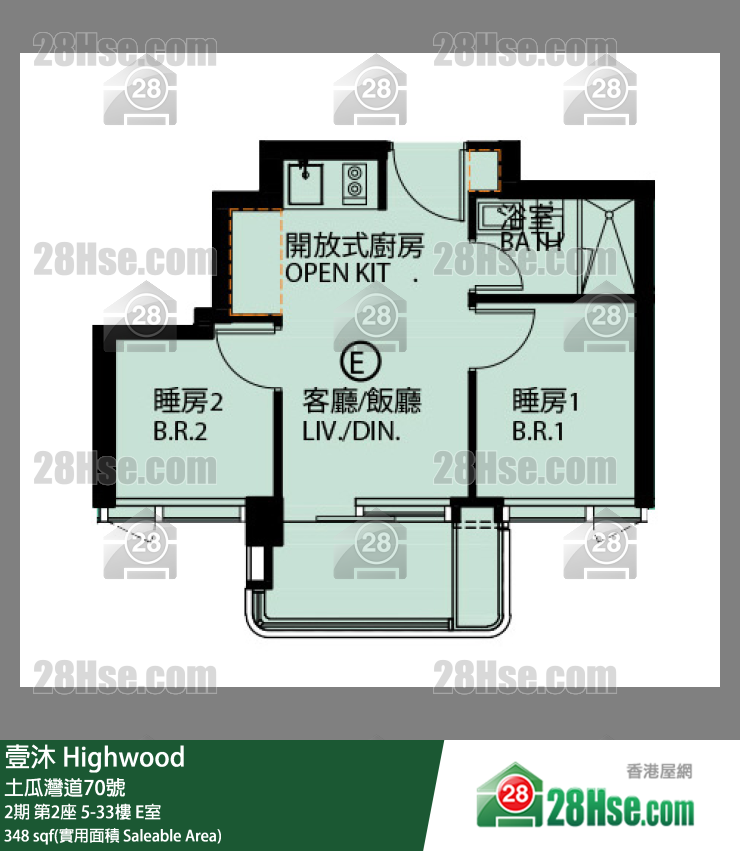 壹沐 2期第2座6樓 E室 平面圖