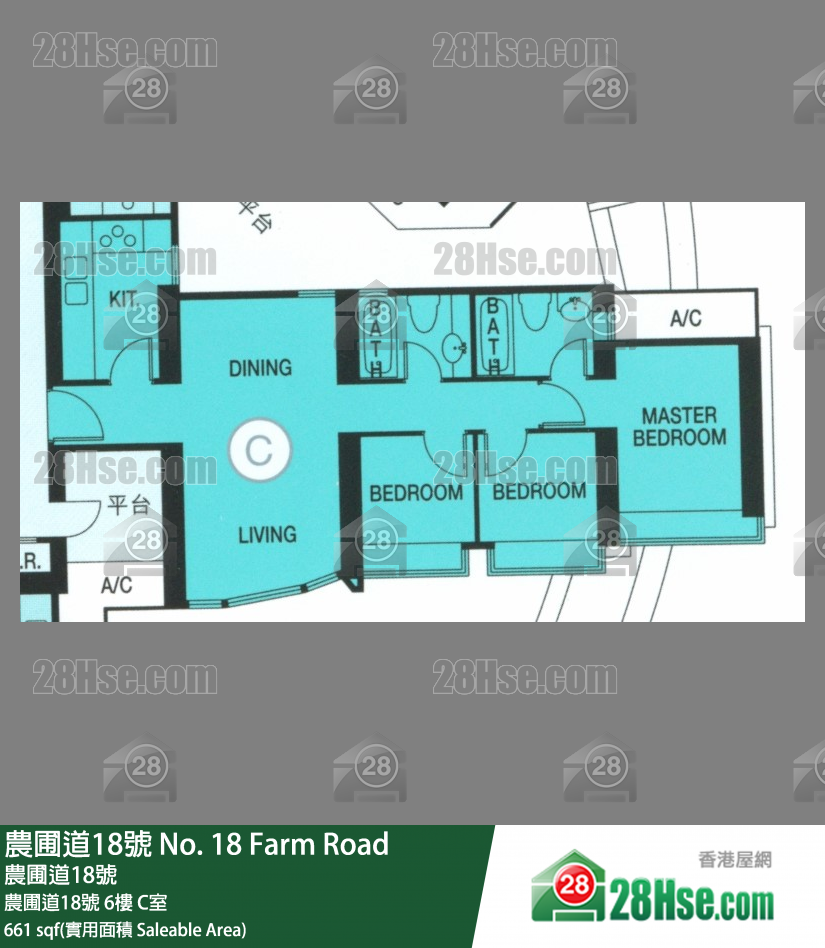 農圃道18號 農圃道18號6樓 C室 平面圖