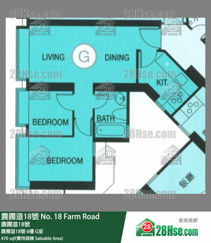 農圃道18號 農圃道18號6樓 G室 平面圖