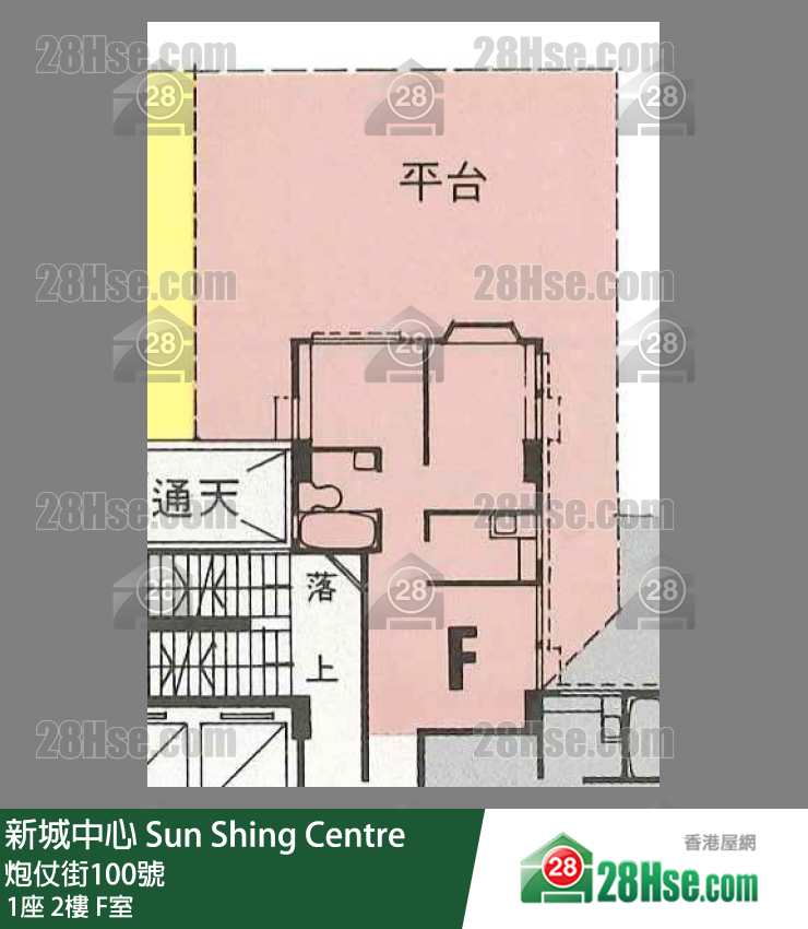 新城中心 1座2樓 F室 平面圖