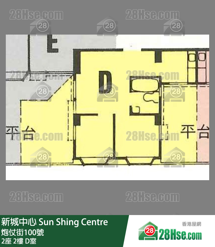 新城中心 2座2樓 D室 平面圖
