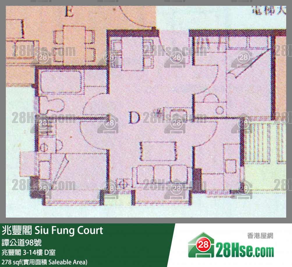 兆豐閣 兆豐閣 4樓 D室 平面圖