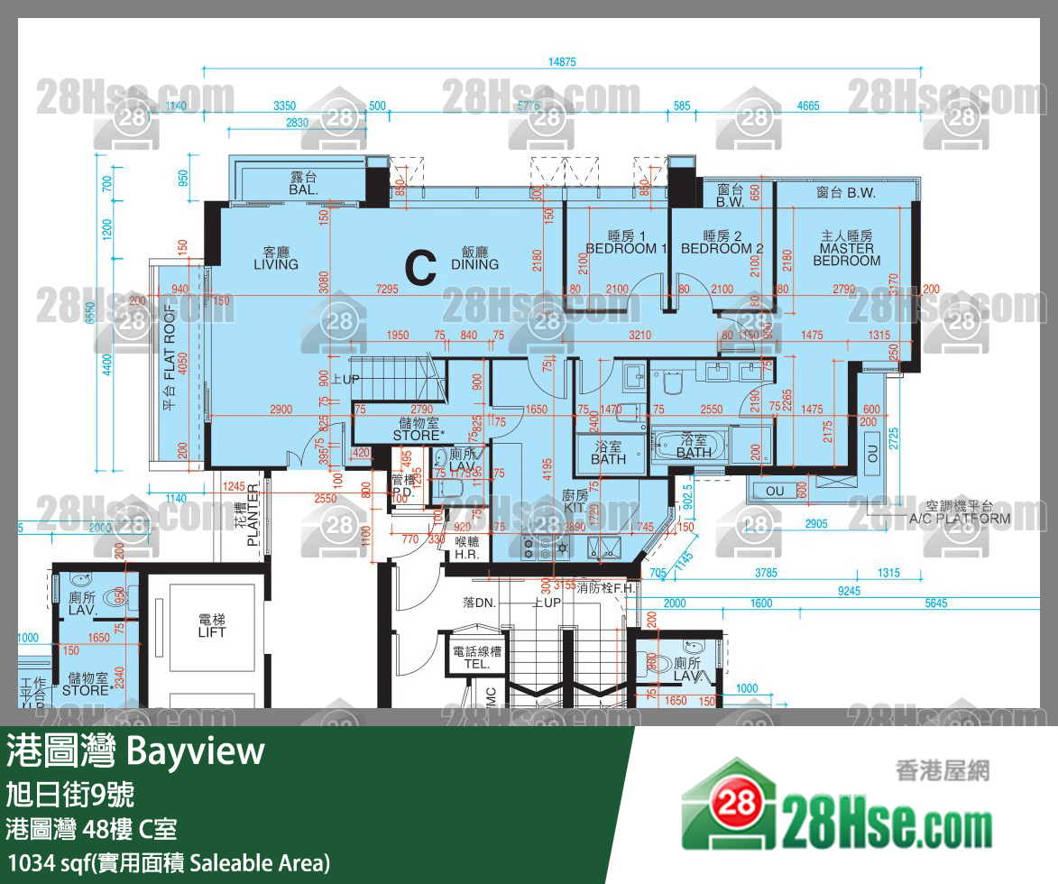 港圖灣 港圖灣 48樓 C室 平面圖