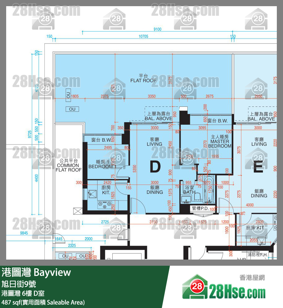 港圖灣 港圖灣 6樓 D室 平面圖