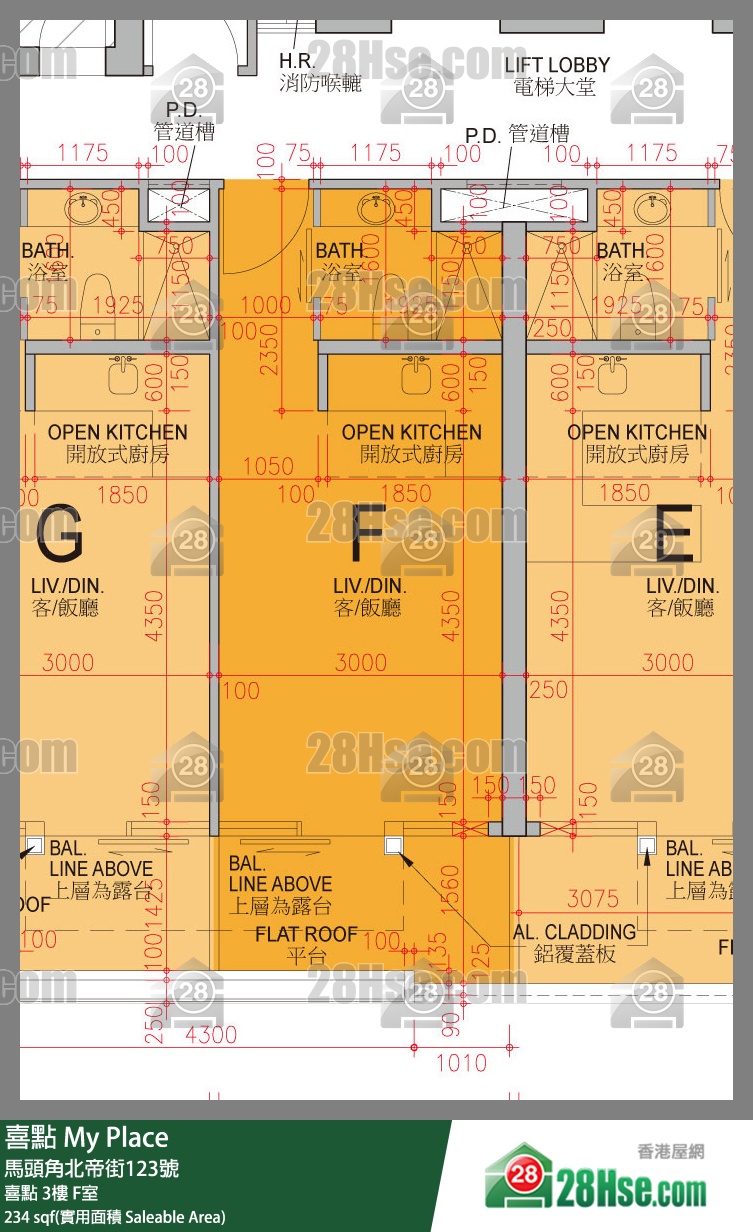 喜点 喜点 3楼 F室 平面图