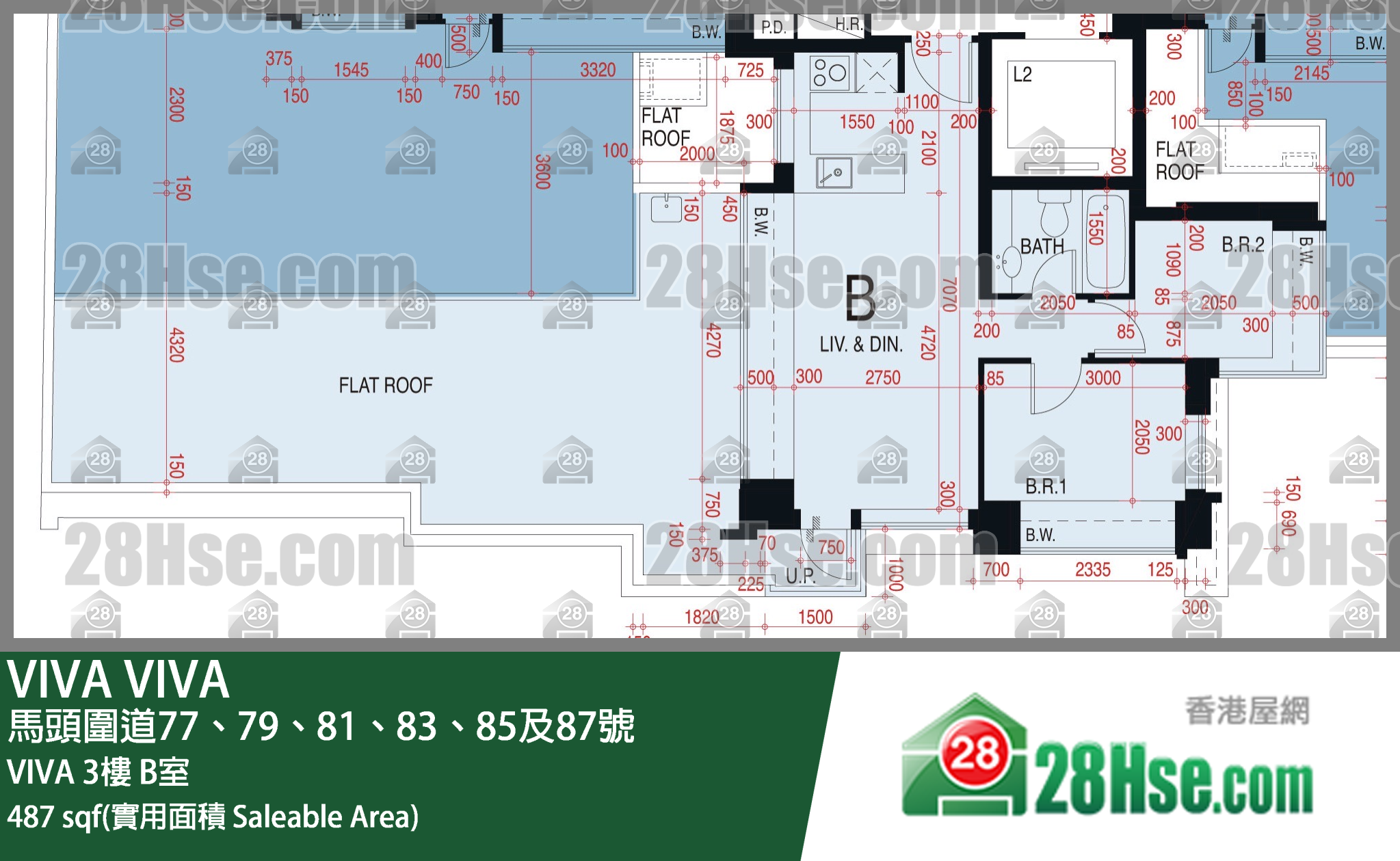 VIVA VIVA3楼 B室 平面图