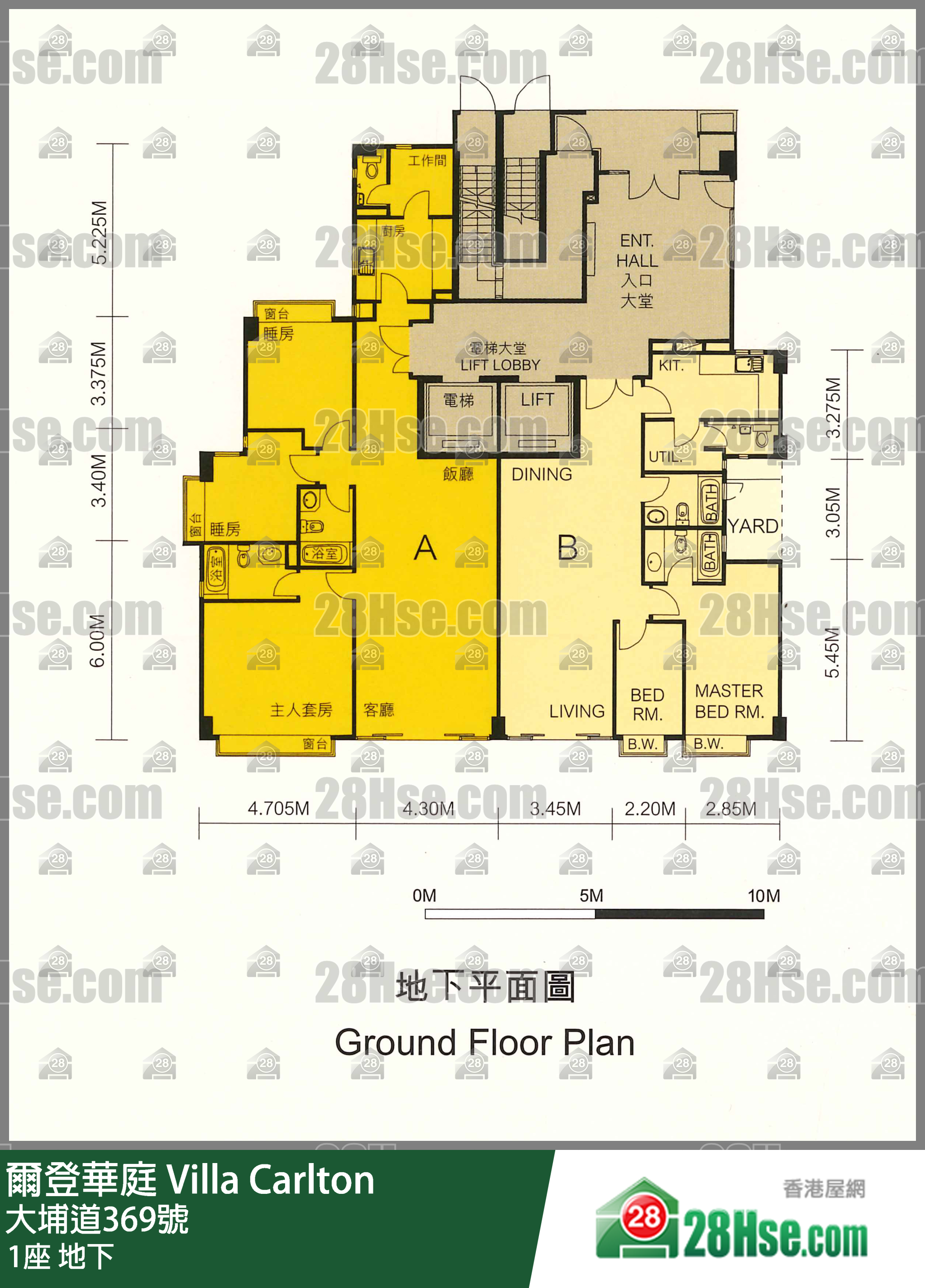 1座 地下 平面图