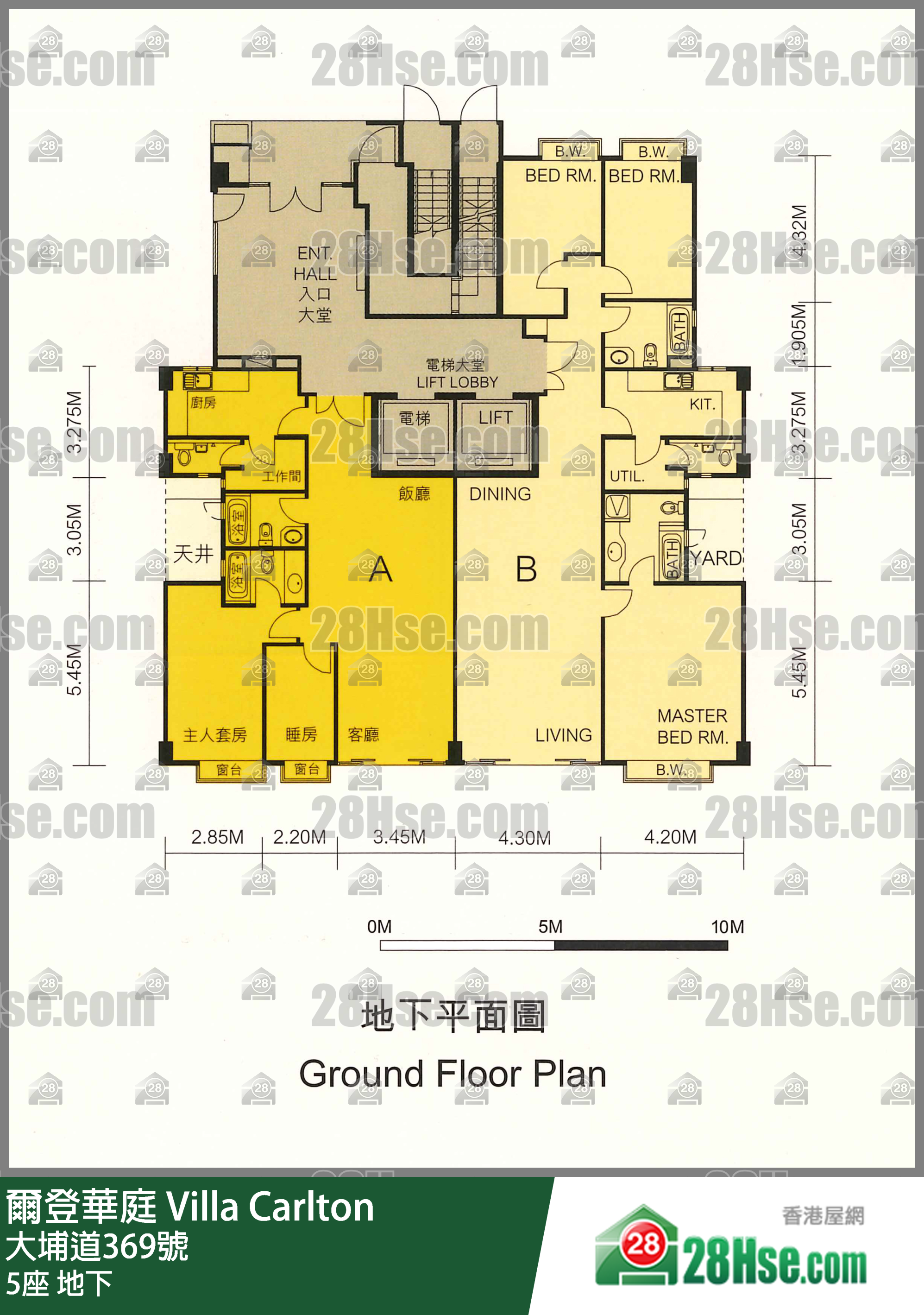 5座 地下 平面图