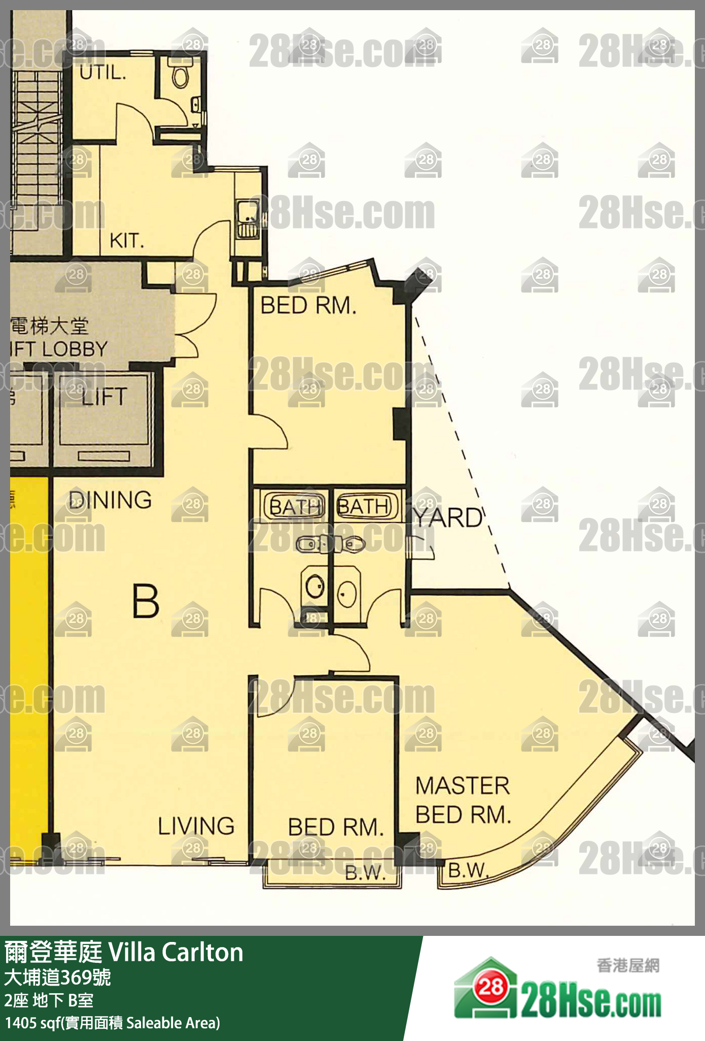 爾登華庭 2座地下 B室 平面圖