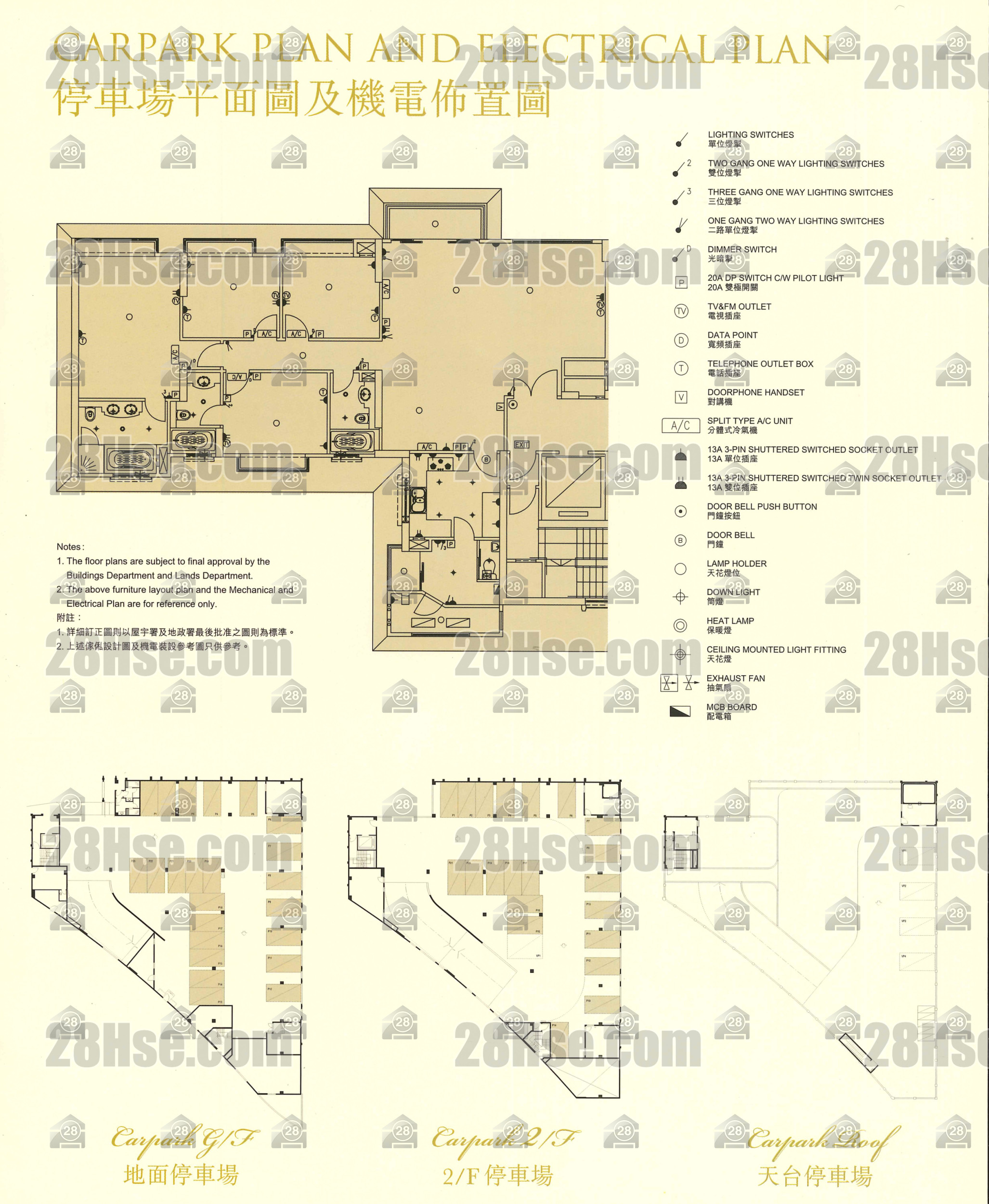 停车位平面图 平面图