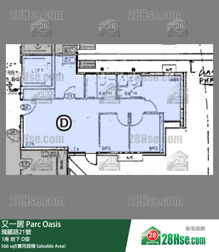 又一居 1座地下 D室 平面图