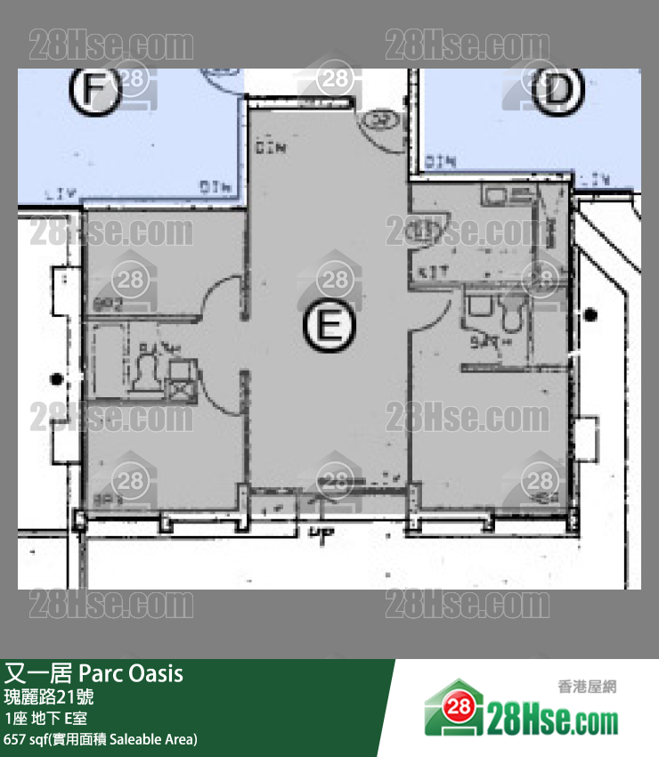 又一居 1座地下 E室 平面圖