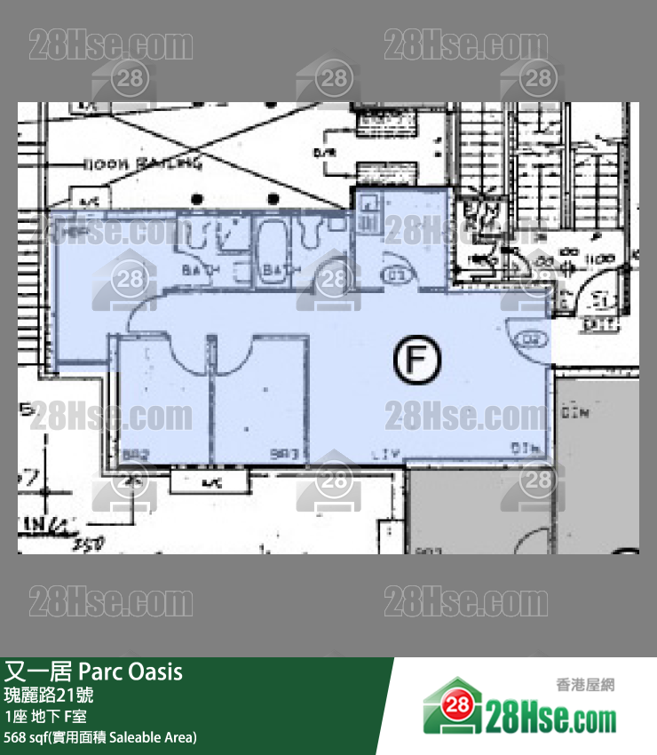 又一居 1座地下 F室 平面圖