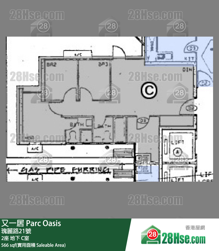 又一居 2座地下 C室 平面圖