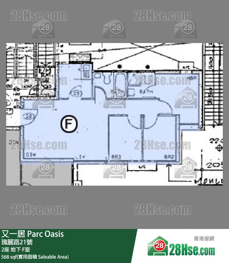 又一居 2座地下 F室 平面圖