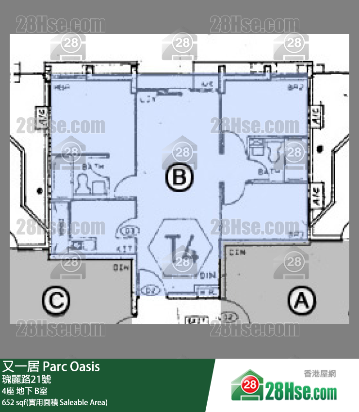 又一居 4座地下 B室 平面圖