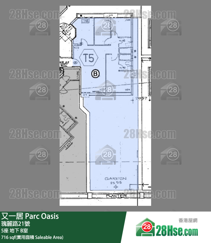 又一居 5座地下 B室 平面圖