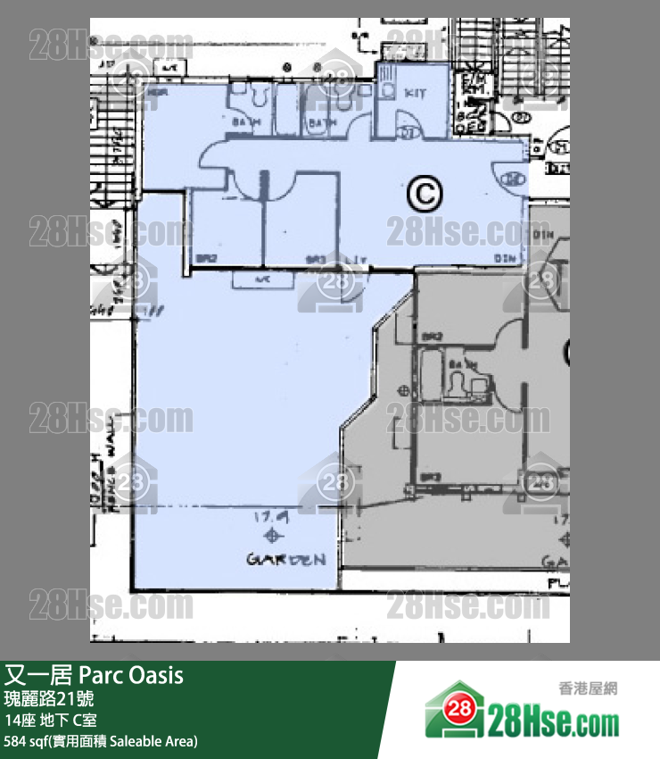 又一居 14座地下 C室 平面圖